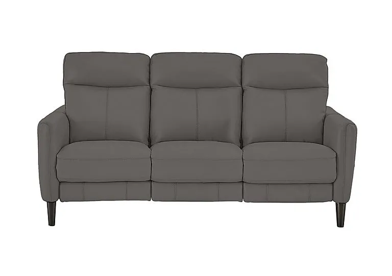 Compact Collection Petit 3 Seater Leather Sofa - BV Elephant