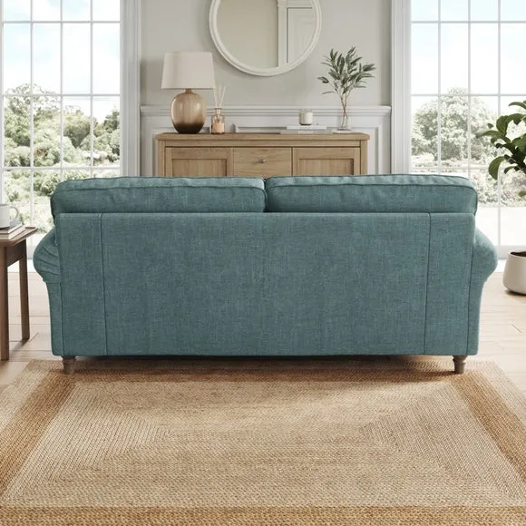 Flori Tonal Plush Chenille 3 Seater Sofa 3