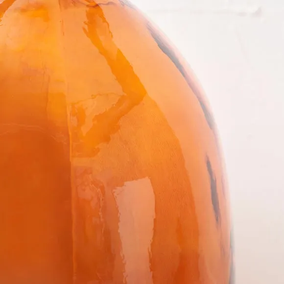 Orange Organic Shaped Glass Vase 3