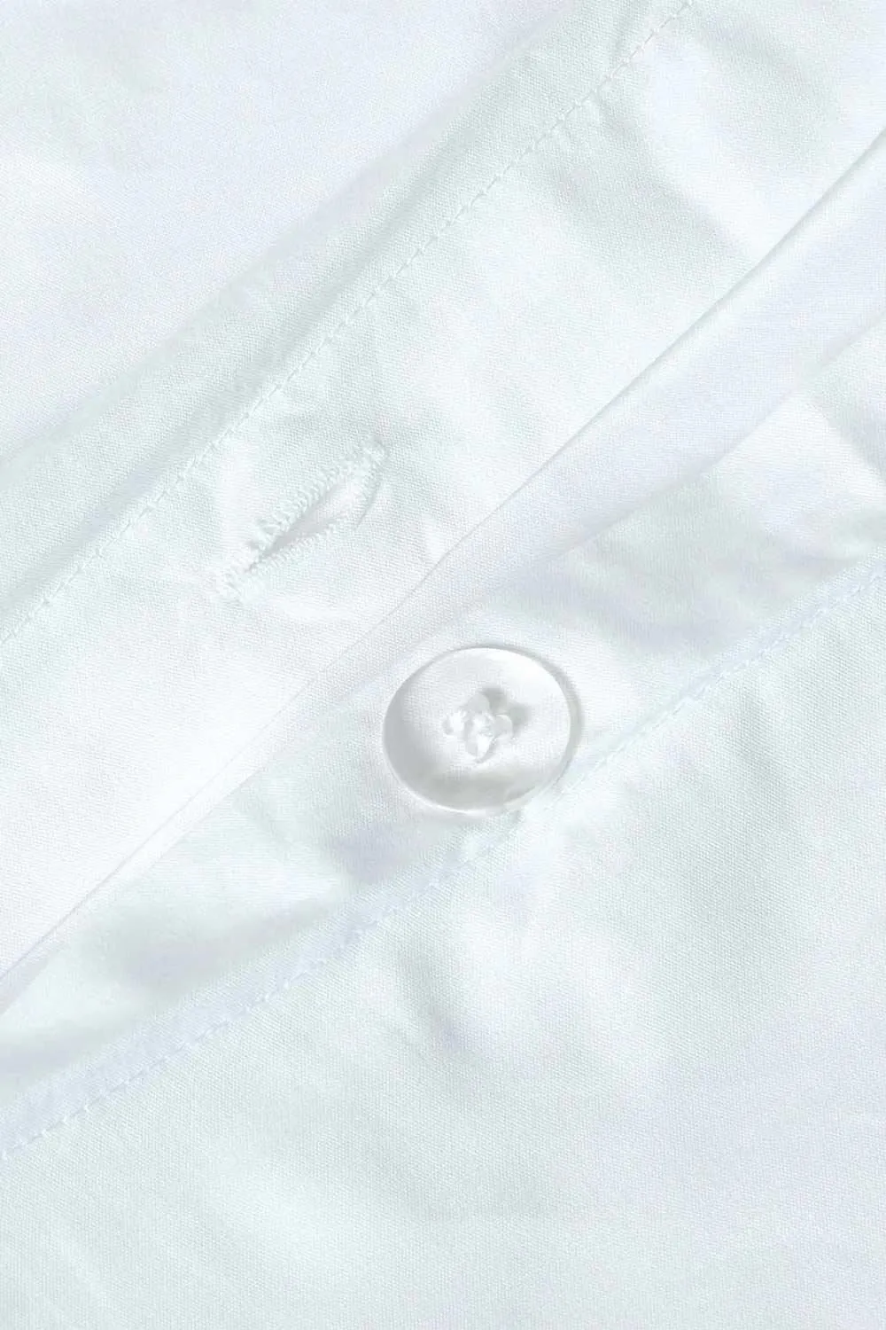 Homescapes Cotton Cot Bed Duvet Cover Set 200 Thread Count in White 4
