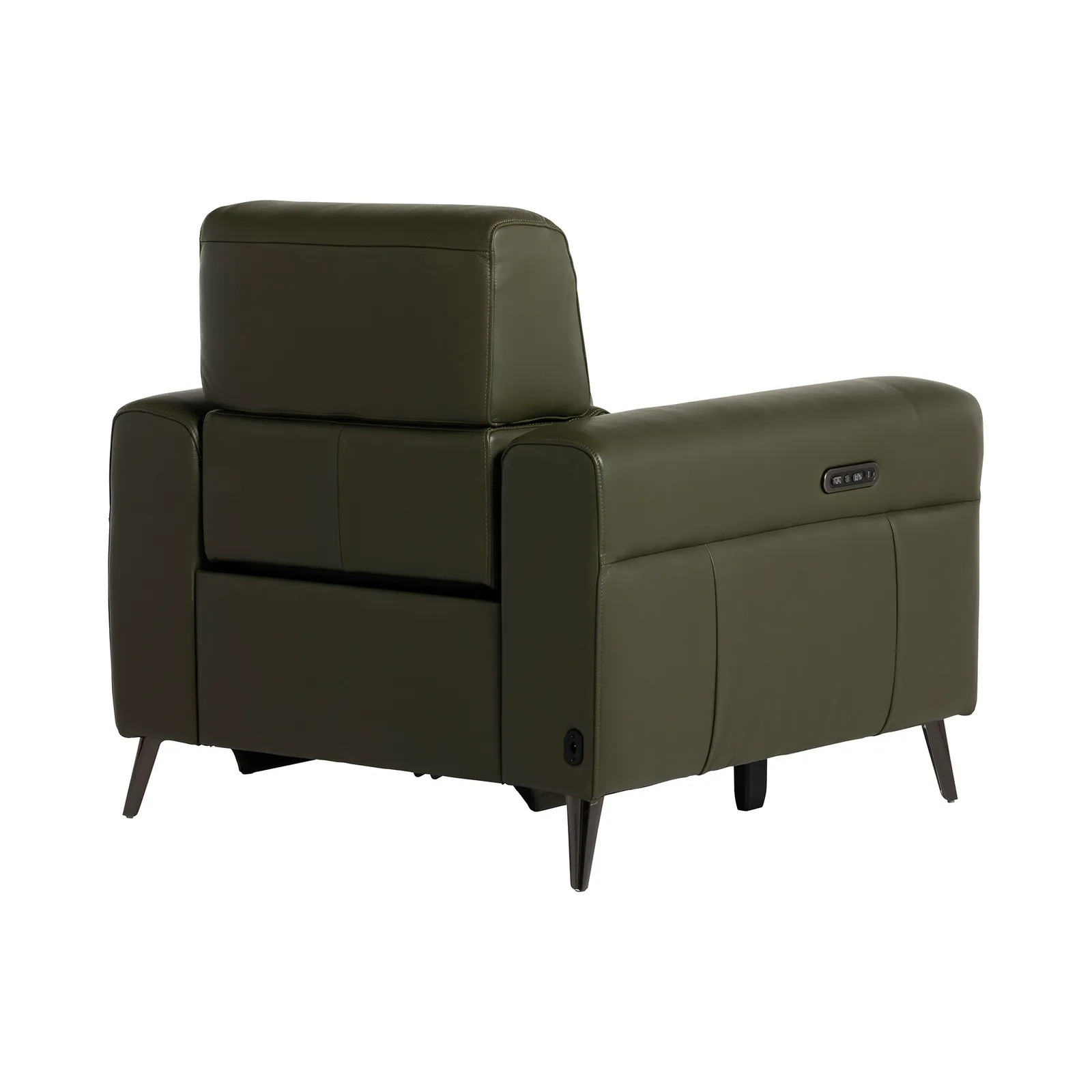 Kerren Power Recliner Armchair With Head Tilt, Green Leather | Barker & Stonehouse 5