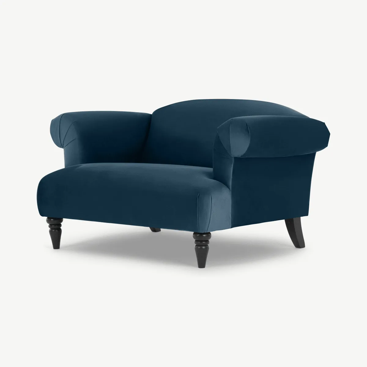 Claudia Loveseat, Midnight Blue Velvet