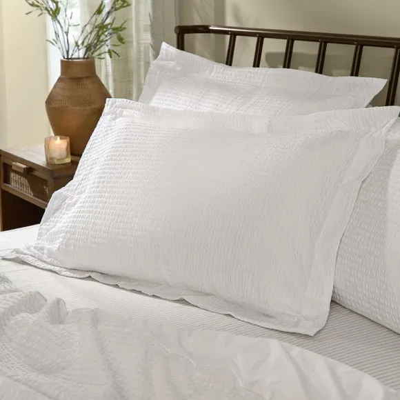 Yard Hebden Seersucker 100% Cotton Standard Pillowcase Pair