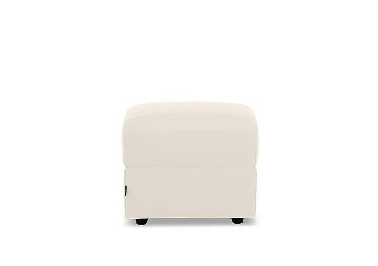 Canto Leather Footstool - Torello Bianco Puro