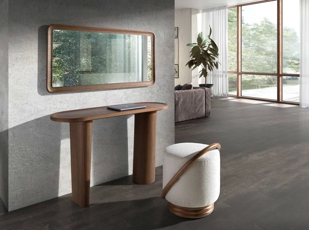 Angel Cerda Oval Walnut Console Table Model - 120x40x76 cm 3