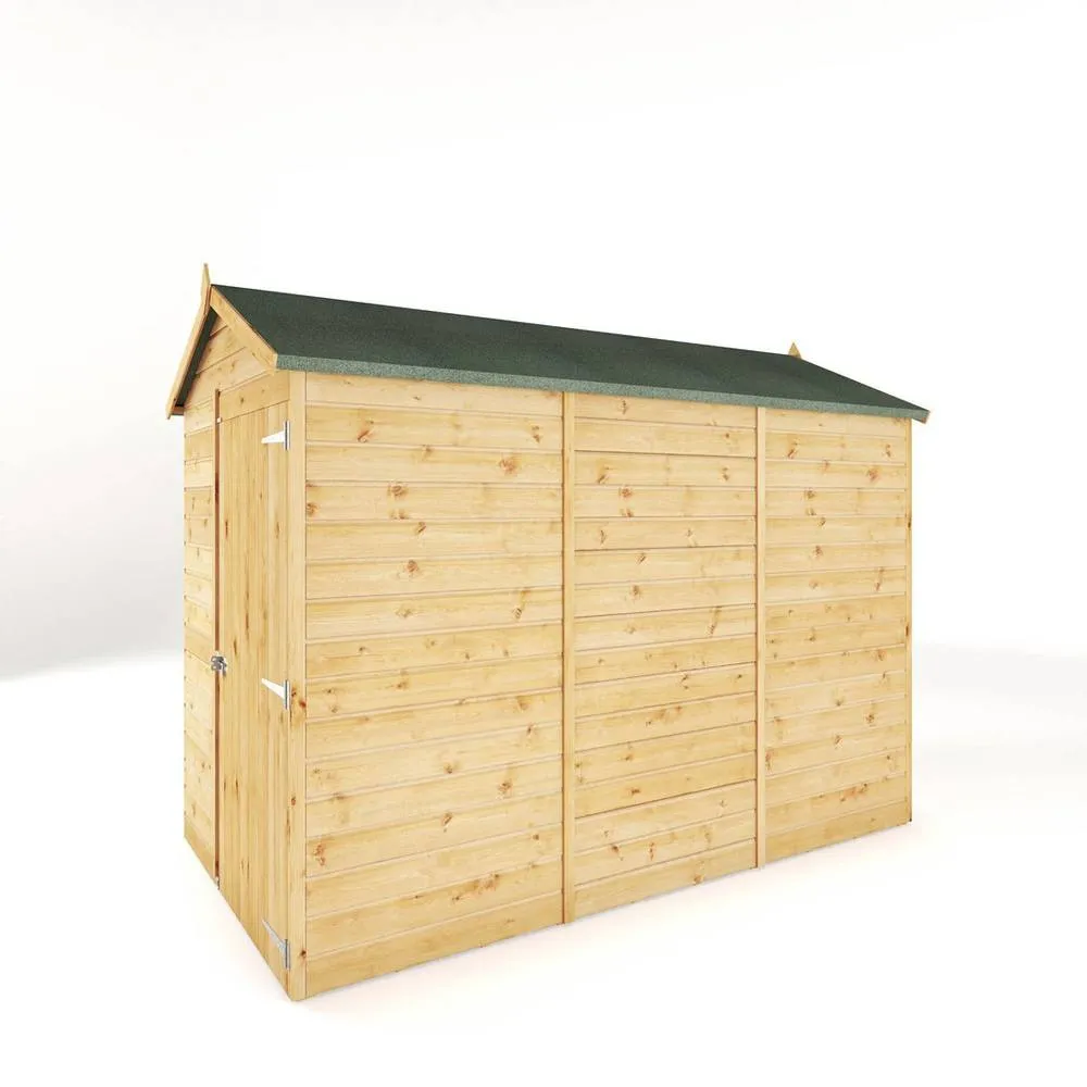 Mercia 9 x 5 Feet Modular Shiplap Apex - Wood - L281.4 x W159.3 x H215.9 cm in Light Brown 3