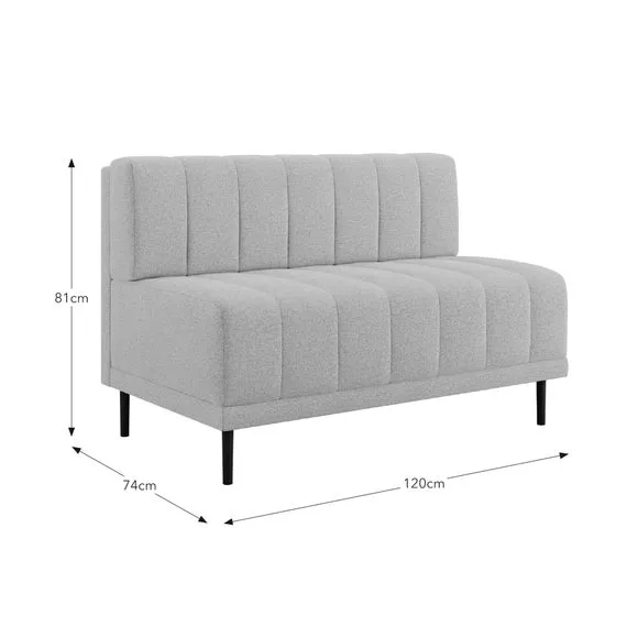 Amali Long Dining Bench, Textured Weave 6