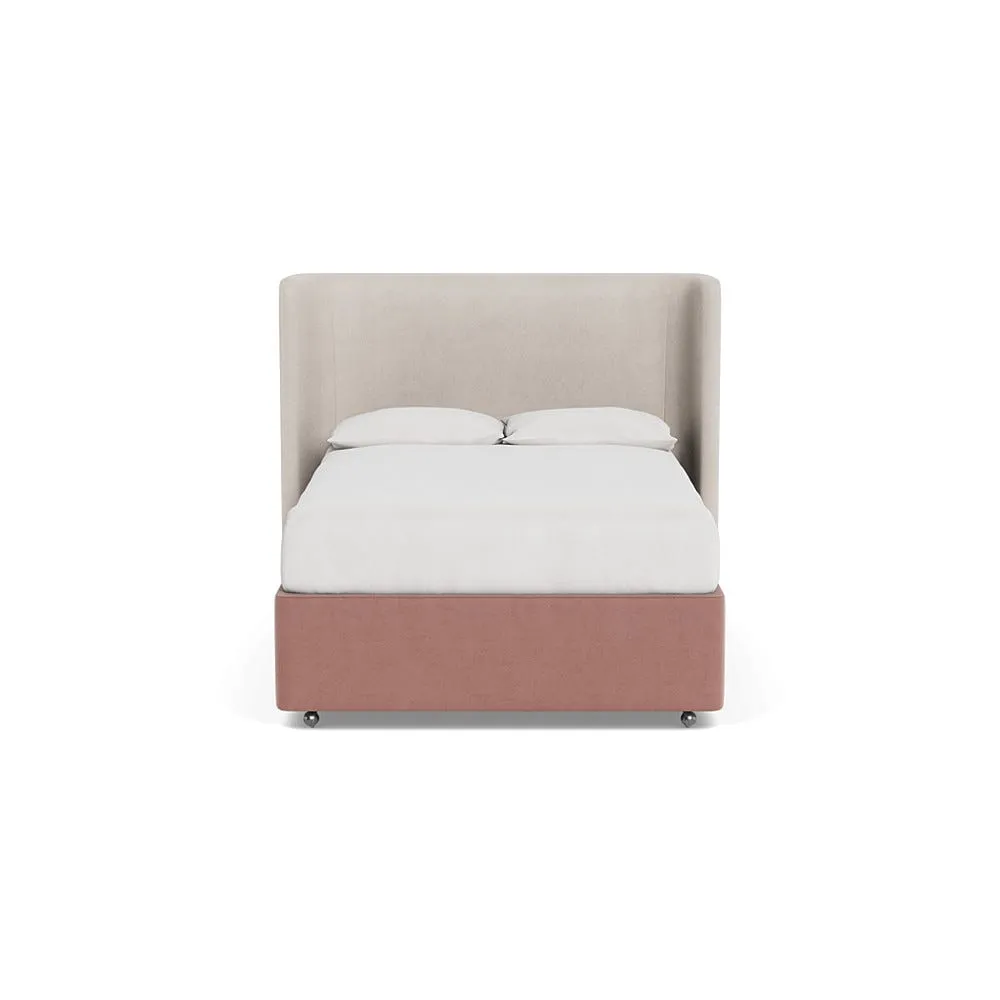 Heal's Deep Divan Double None Smart Luxe Velvet Dusky Pink 1