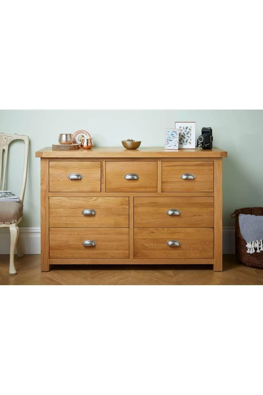 Birlea Woburn 4 + 3 Chest Oak in Light Oak 2