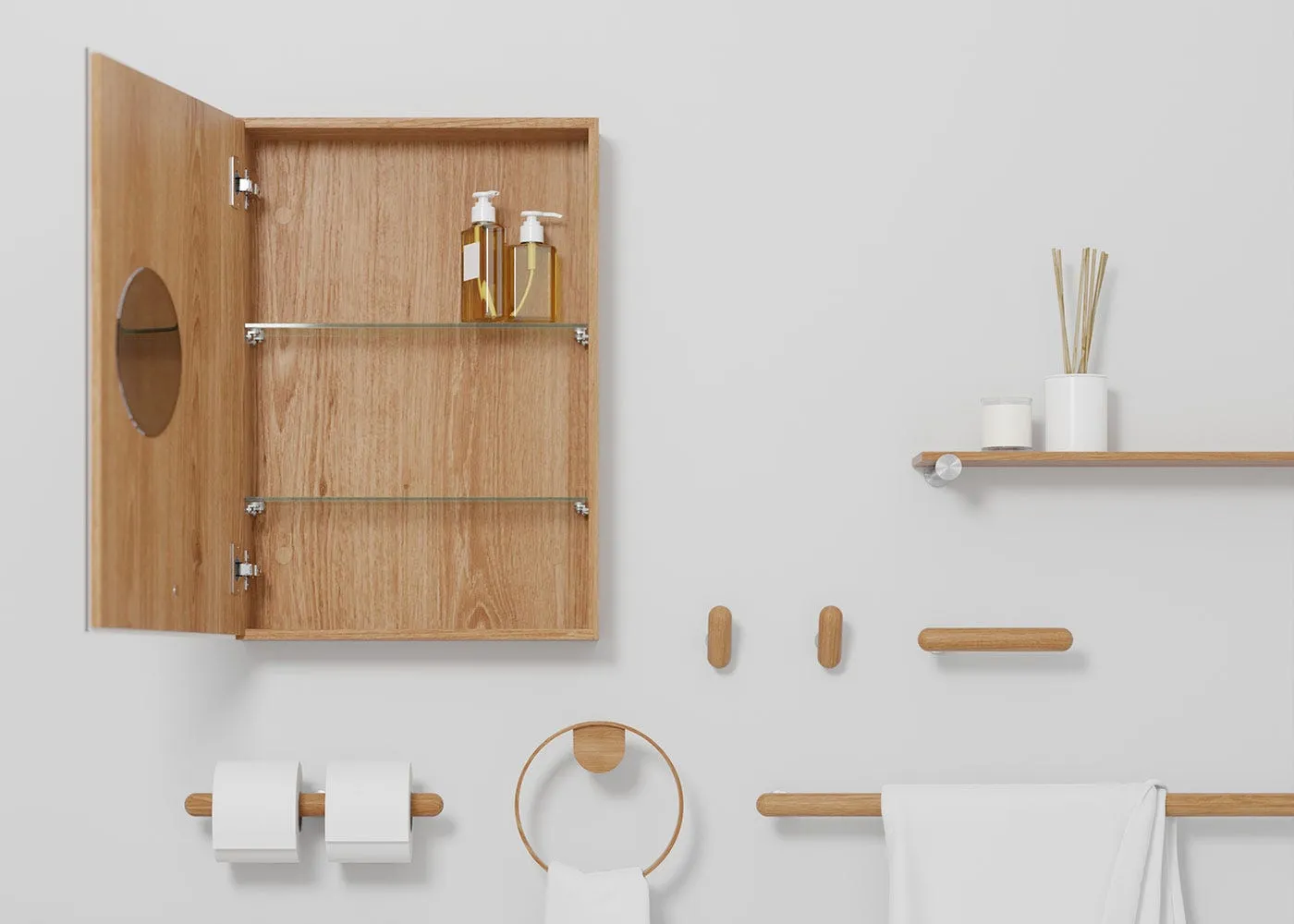 Wireworks Slimfit Magnifier Cabinet Oak 3