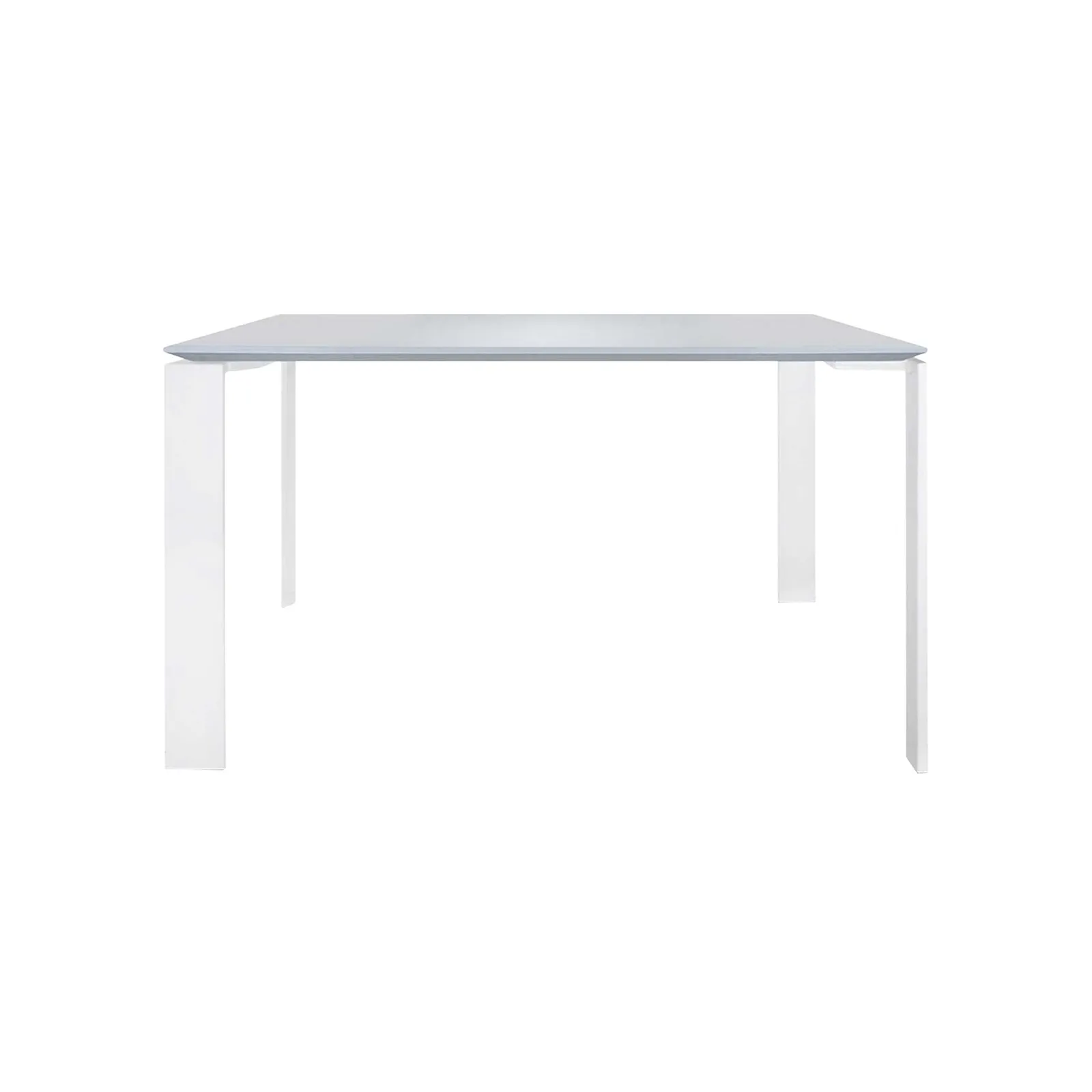 Kartell Four Dining Table 128X128, White Metal | W128cm | Barker & Stonehouse 2
