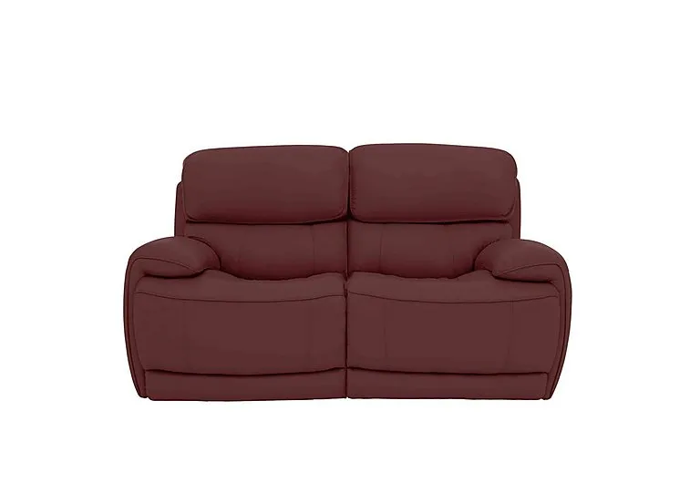 Rocco 2 Seater Leather Power Rocker Sofa with Headrests - BV Deep Red