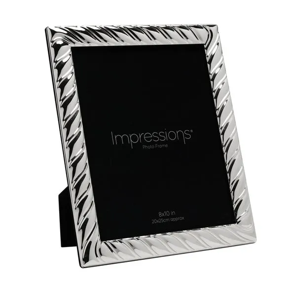 Impressions Silver Plated Swirl Textured Photo Frame 5