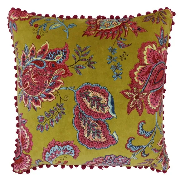 Paoletti Malisa Floral Velvet Cushion