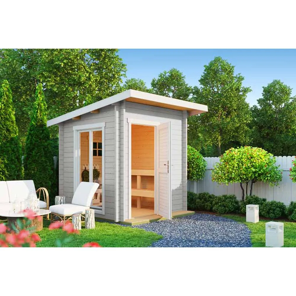 Lasita Maja Ltd Abisko-Log Cabin, Garden Room, Home Office - L240xW278.1xH233.7 cm in Light Tan 3