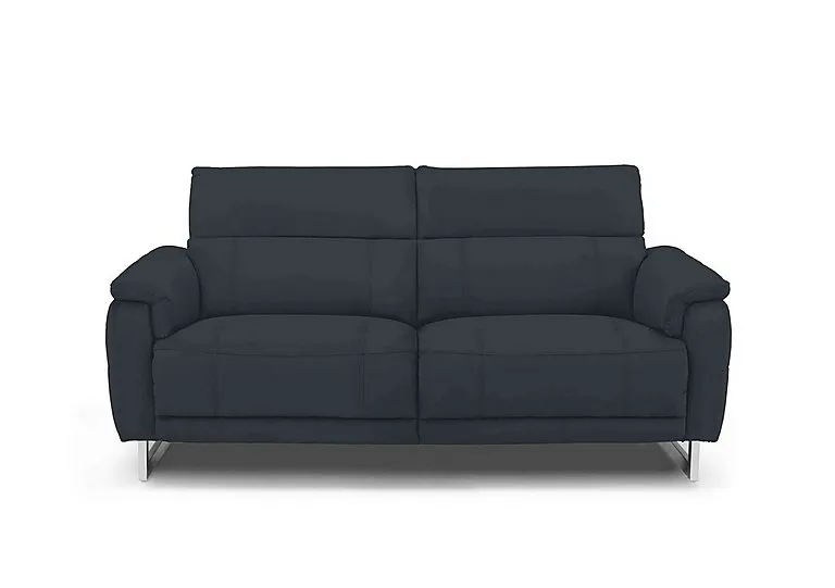 Moet 3 Seater Fabric Power Recliner Sofa with Telescopic Headrests - Opulence Charcoal