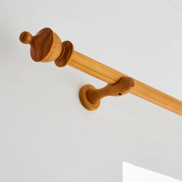 Sherwood Urn Wood Curtain Pole 1