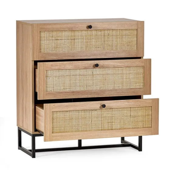 Hollis 3 Drawer Chest, Oak 3