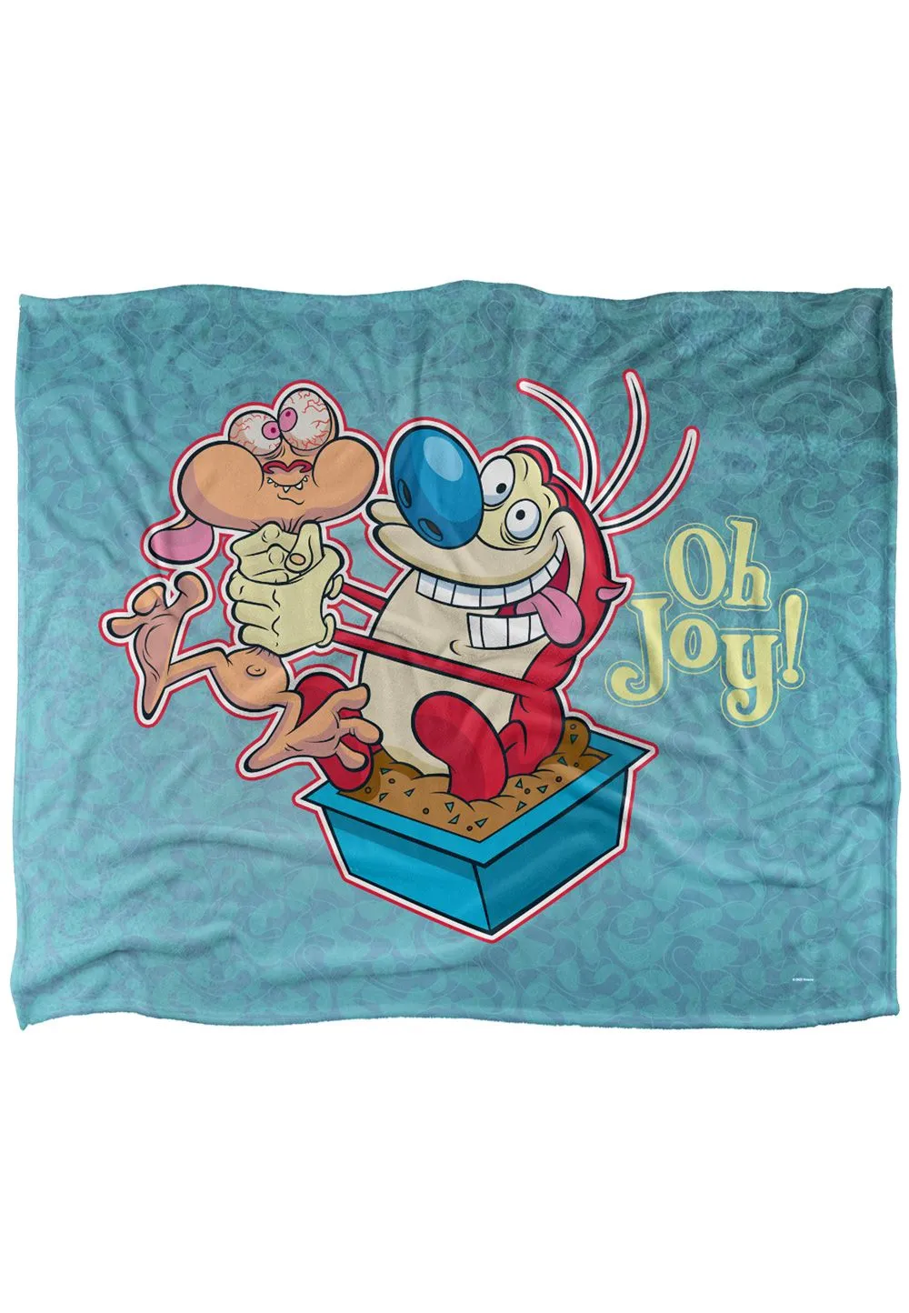 Ren & Stimpy Oh Joy Silky Touch Super Soft Throw Blanket 152 X 127 cm in White