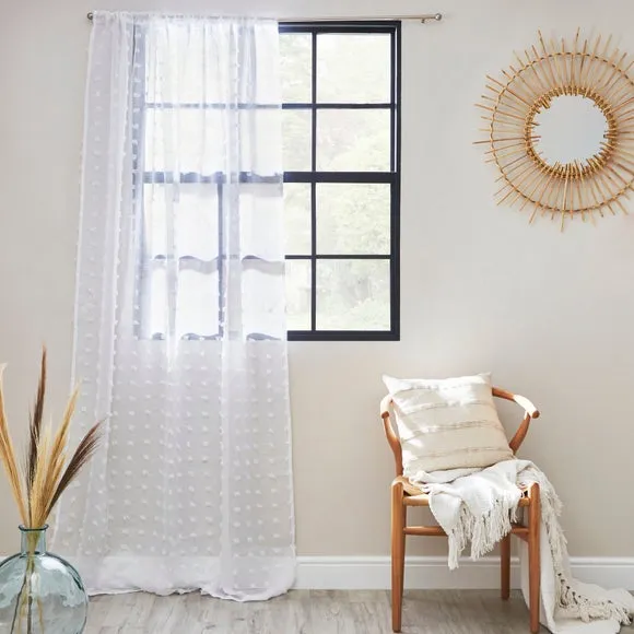 Tufted Slot Top Voile Panel 2