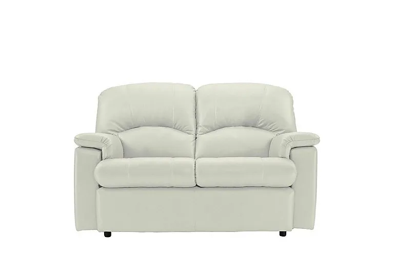 Chloe 2 Seater Leather Sofa - No Recliner - Oxford Chalk