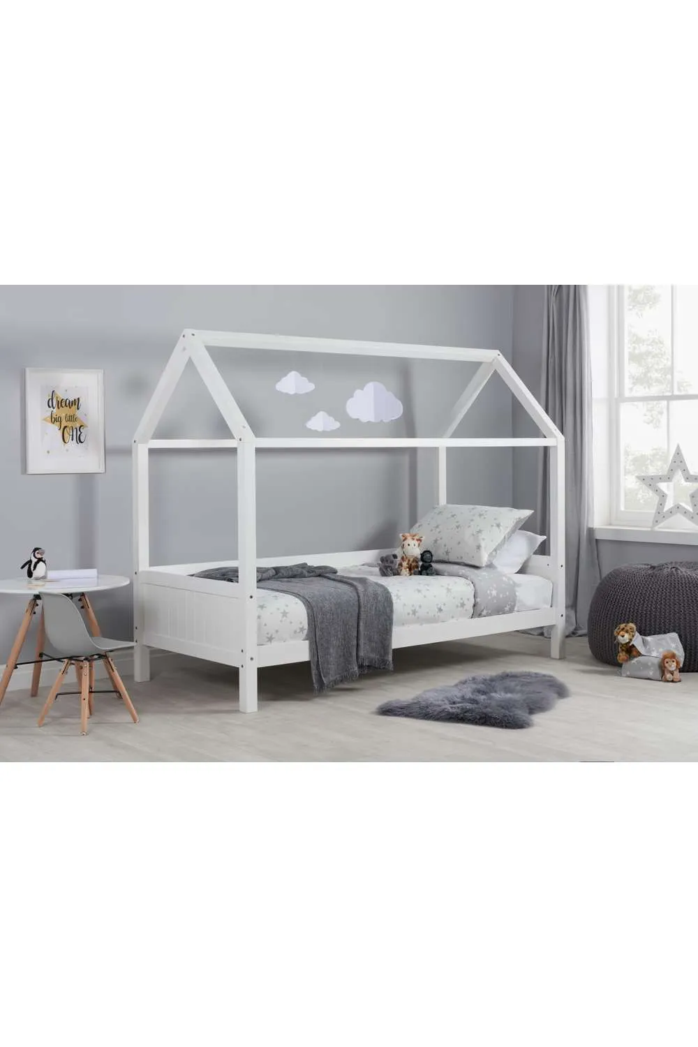 Birlea Home Bed Children's Wooden Bed Frame in White 1