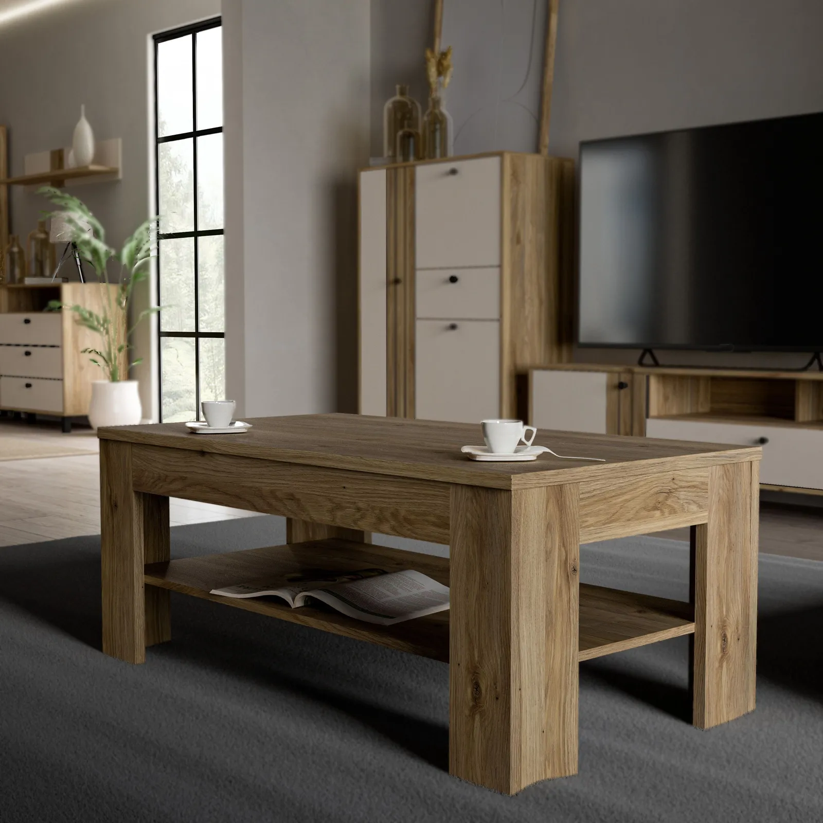 Furniture To Go Grafton Coffee Table In Oak in Brown 4