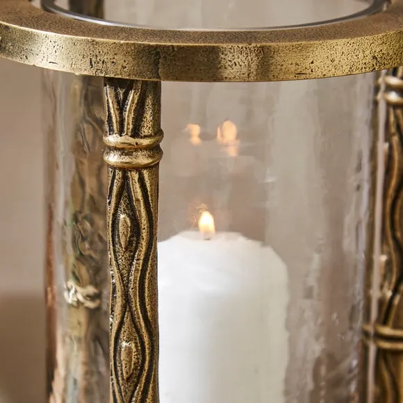 Architectural Gold Hurricane Candle Holder 2