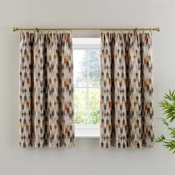 Kelso Cut Velvet Pencil Pleat Curtains 4