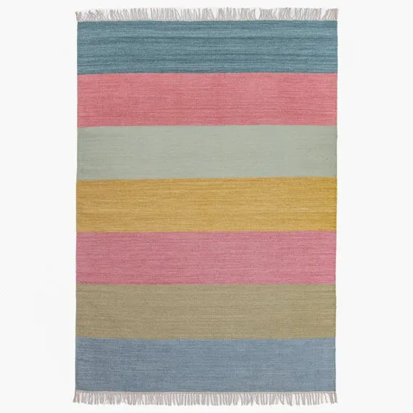 Wool Flatweave Stripe Rug 5