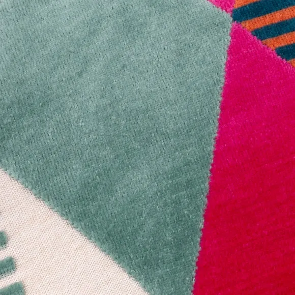 Furn. Metro Harlequin Velvet Square Cushion 2