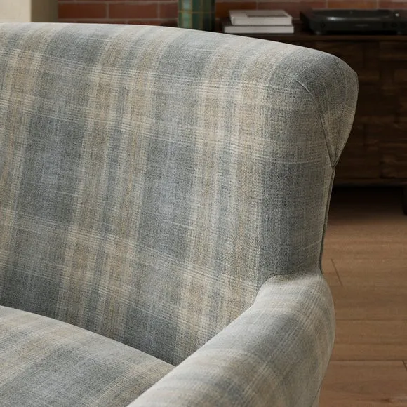 Alba Salvage Woven Check Armchair 3
