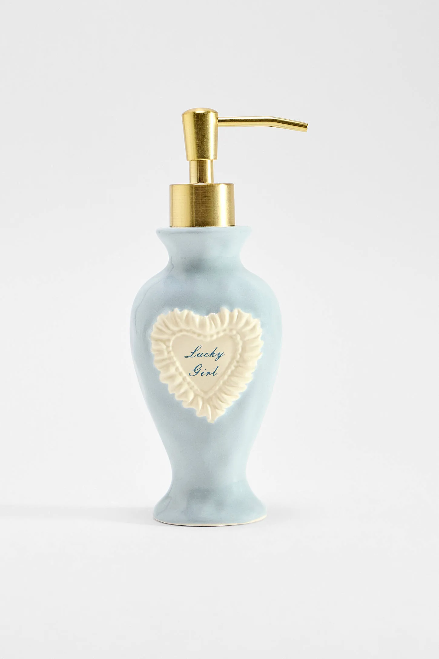 Vintage Lucky Girl Soap Dispenser - Blue ALL 2