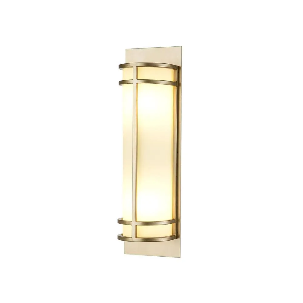 Netlighting Fusion 2 Light Flush Wall Lamp Painted Natural Brass in Light Bronze