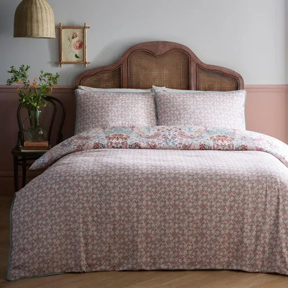 Appletree Floral Damask 100% Cotton Duvet Cover & Pillowcase Set 2