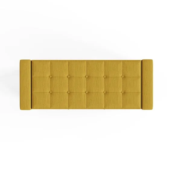 Verona Upholstered Ottoman Bench, Mustard 6