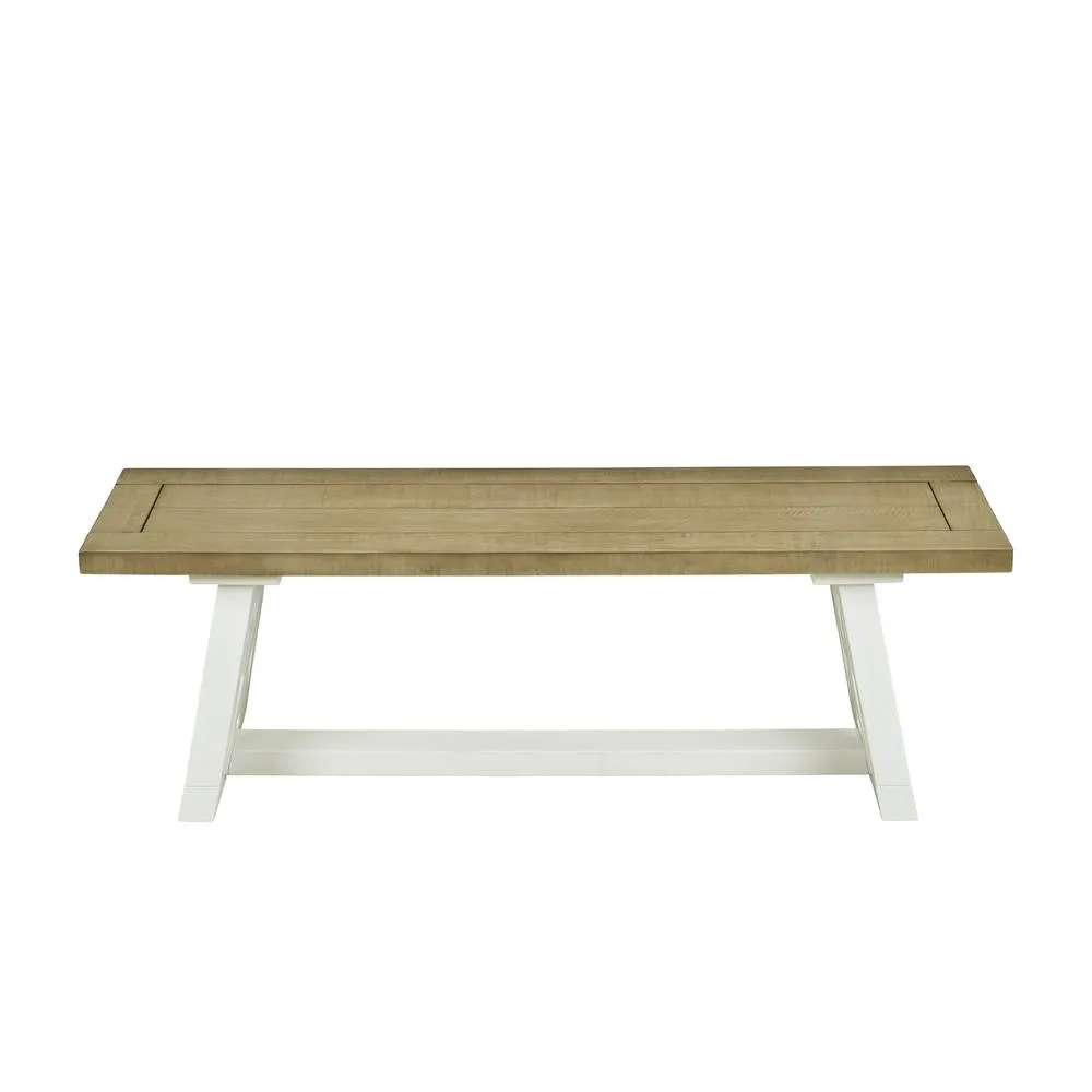 Statement Furniture Oxford Bench, Wooden Dining Bench Seat 140cm in White 2