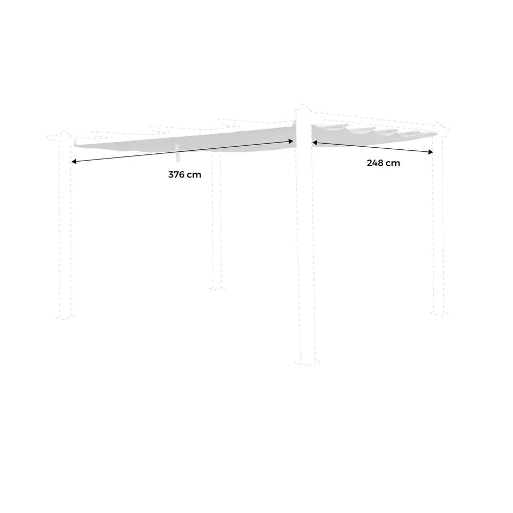 sweeek Replacement 3x4m pergola canopy roof in Grey 5
