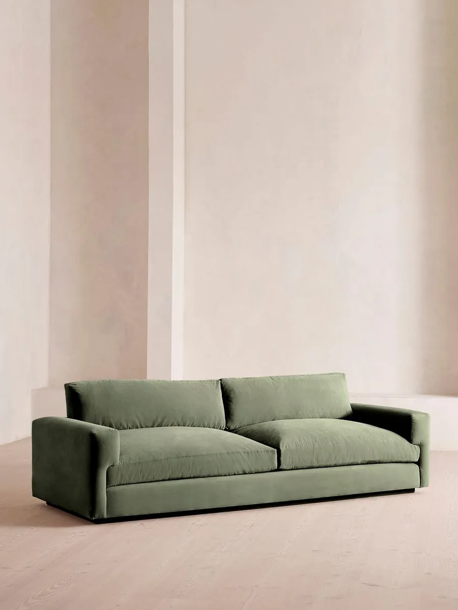 Mossley Four Seater Sofa, Velvet, Seafoam