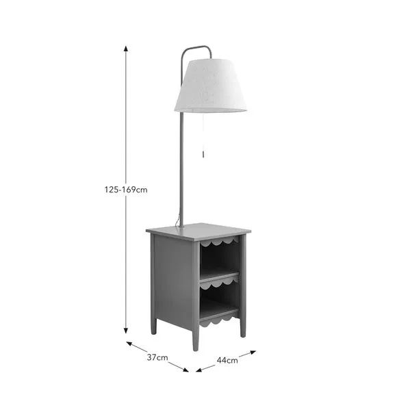 Remi Scalloped Adjustable Bedside Floor Lamp 6
