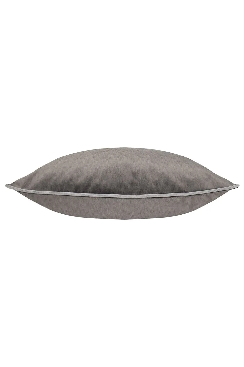 Paoletti Torto Mottled Velvet Contrast Piped Cushion in Charcoal 2