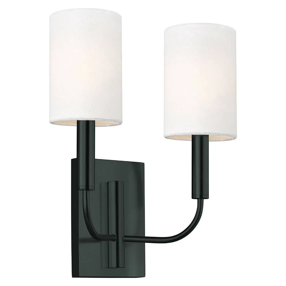 Netlighting Brianna Wall Light Black with Shades