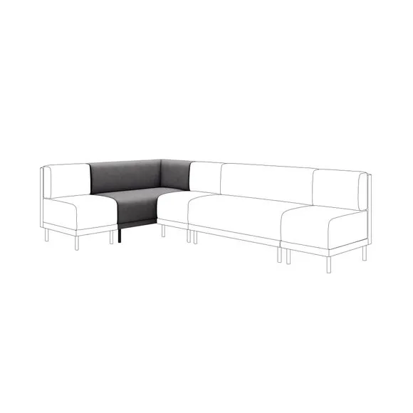 Mae Corner Dining Bench, Faux Leather 1