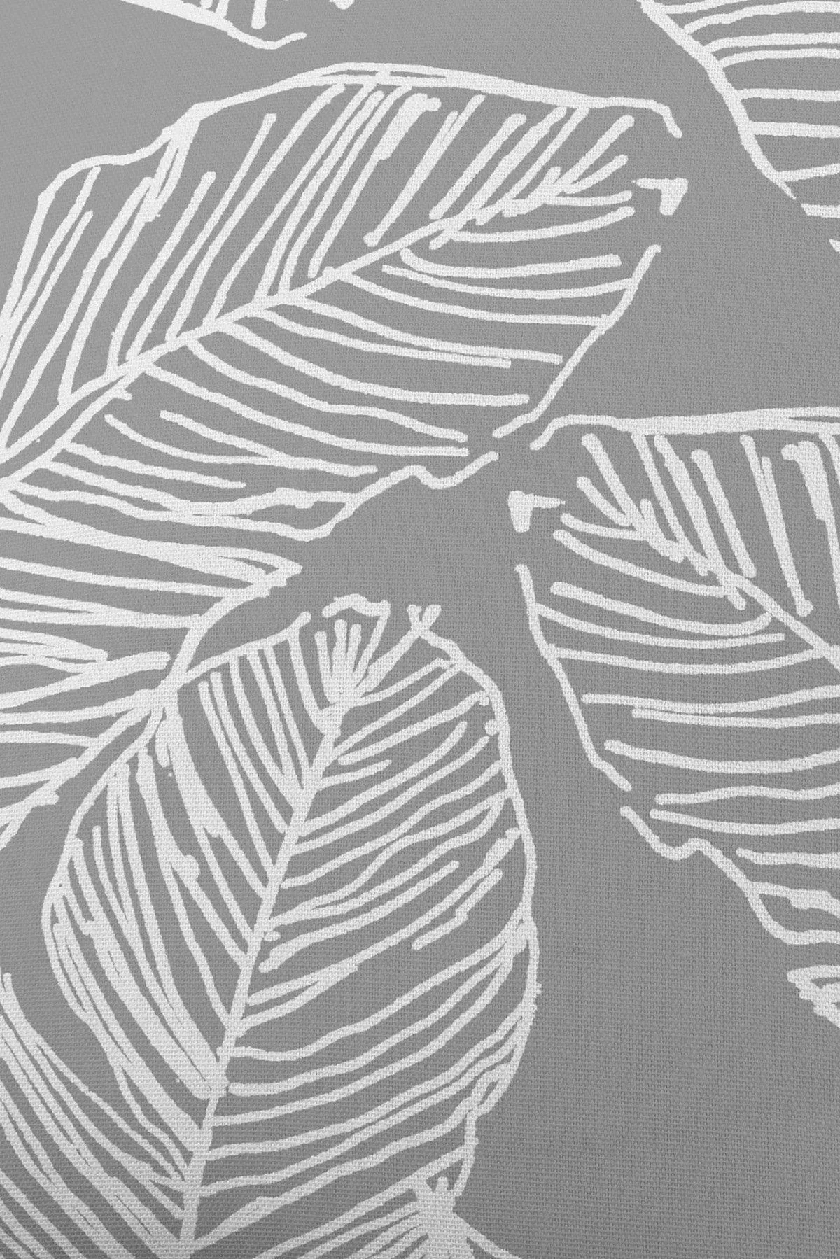 Fusion 'Matteo' Hand Drawn Leaf Print Filled Cushion 100% Cotton in Grey 3