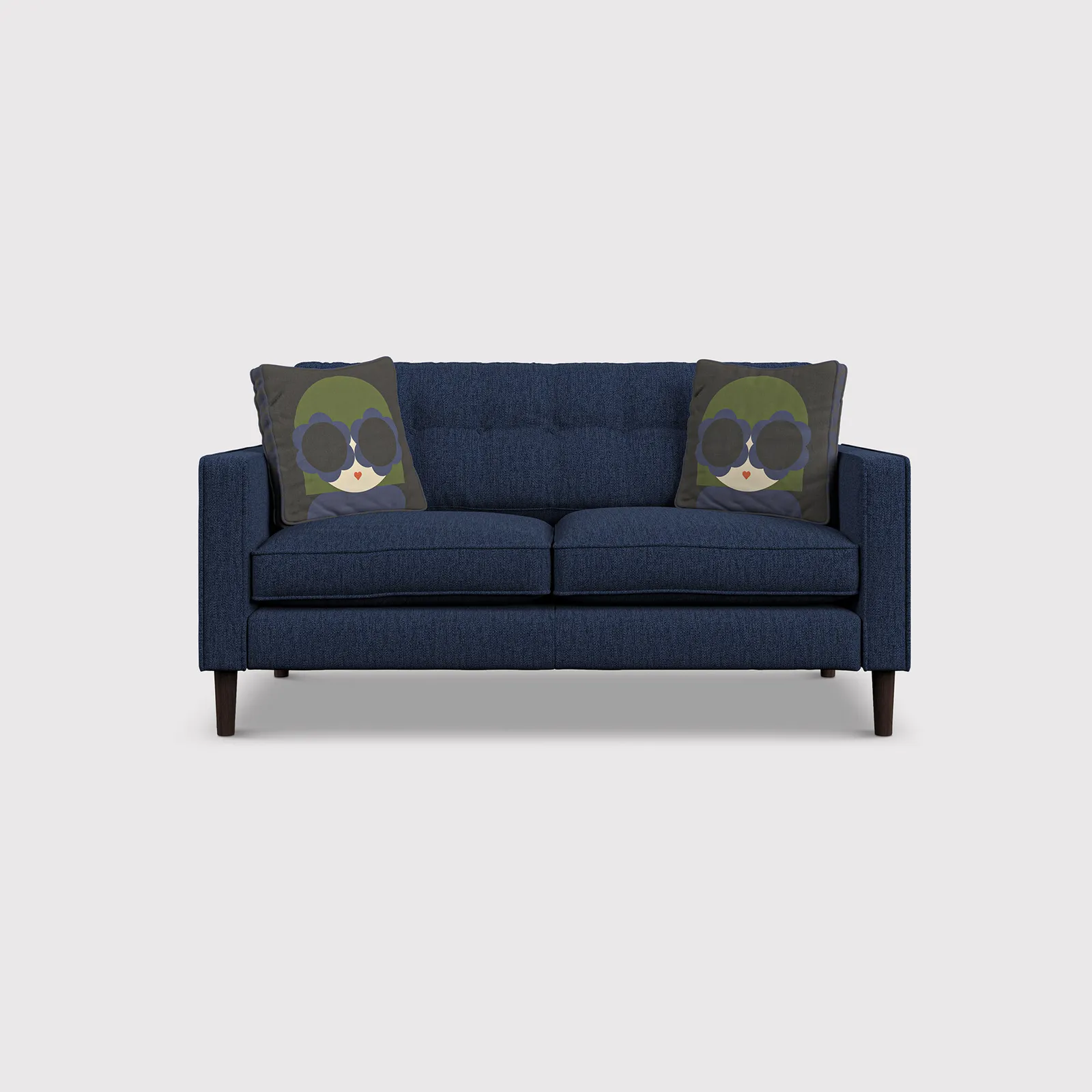 Orla Kiely Ebben Small Sofa, Navy Fabric | Barker & Stonehouse 1