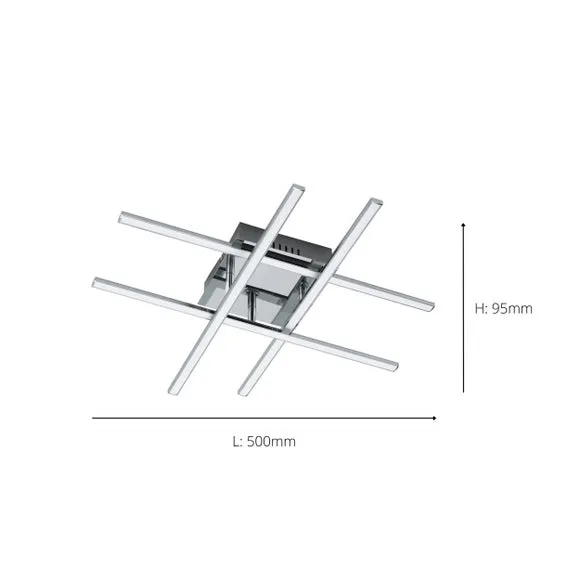 EGLO Lasana Modern 4 Light LED Flush Ceiling Light 3