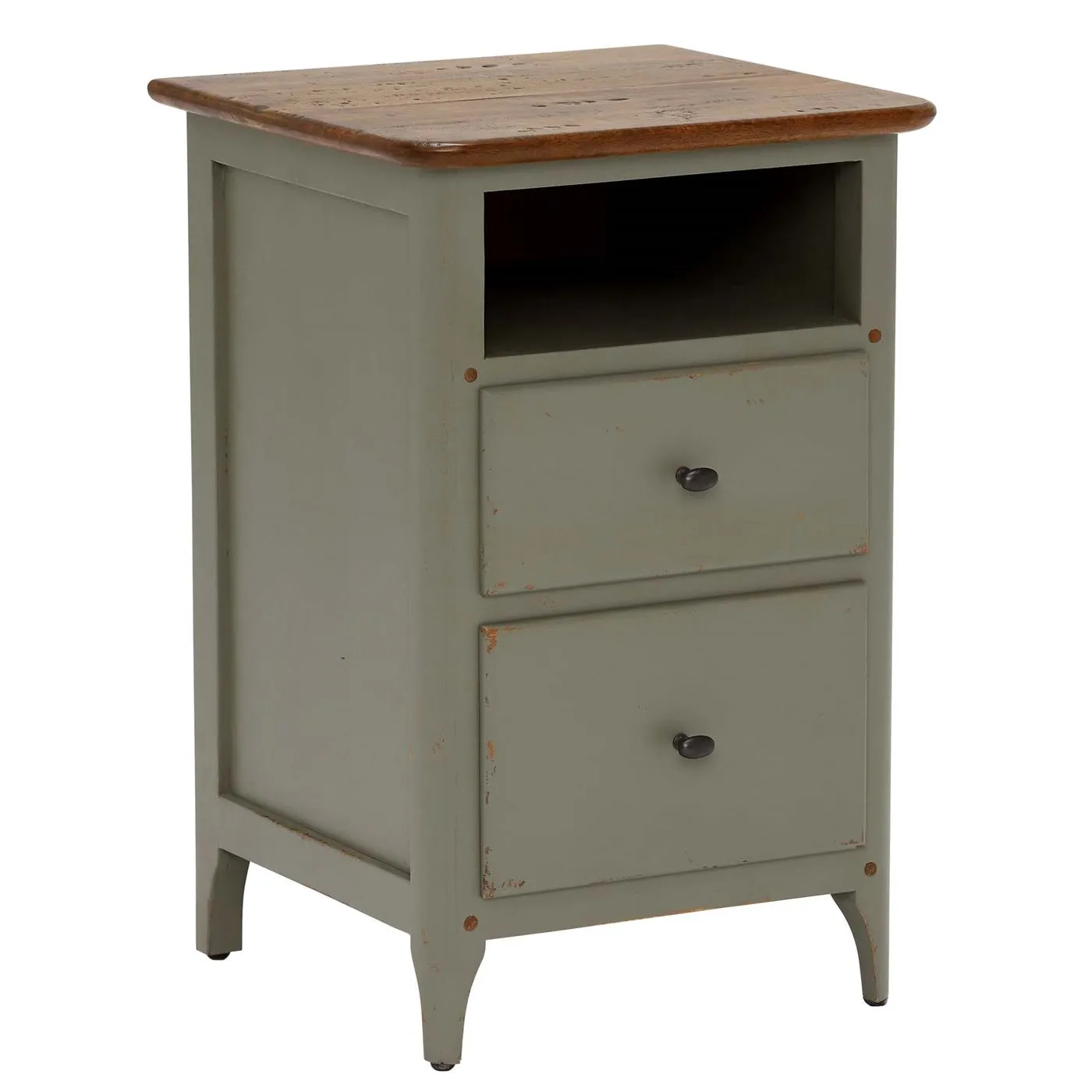Maison 2 Drawer Bedside, Albany and Moss Grey