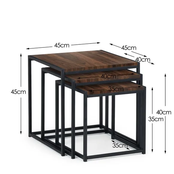 Tribeca Nest of 3 Tables, Walnut 5