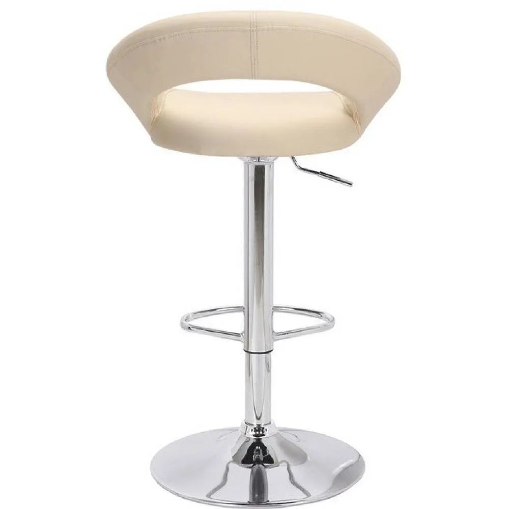netfurniture Serene Cream Padded Kitchen Breakfast Bar Stool Height Adjustable 6