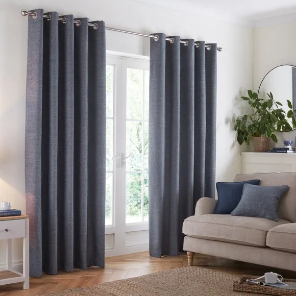 Churchgate Swithland Herringbone Eyelet Curtains (Blackout Available) 2